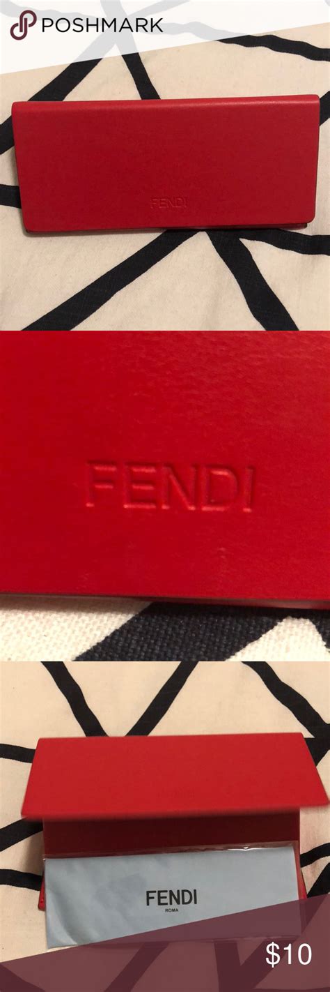 fendi sunglasses case red